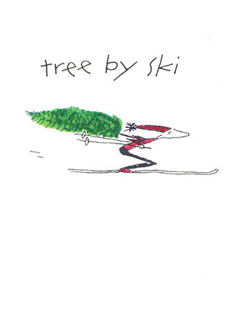 Tree by ski